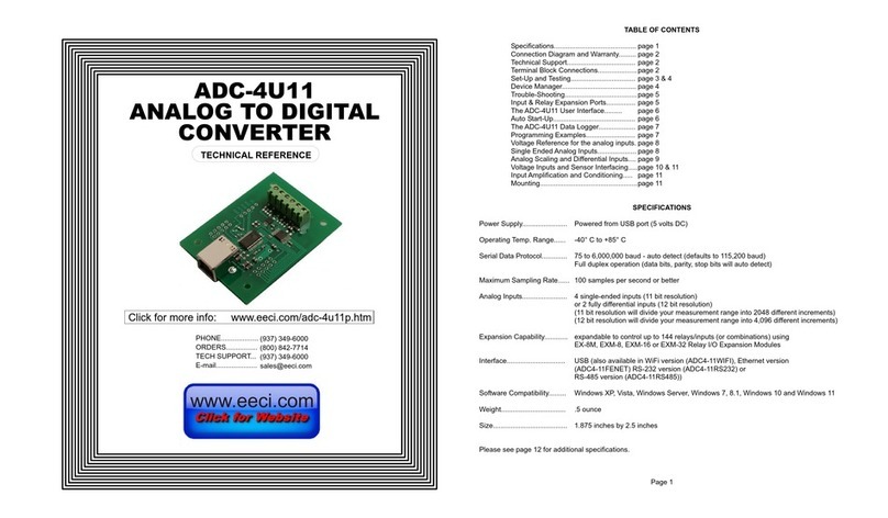 EECI ADC-4U11 Manuel d'utilisation et d'entretien