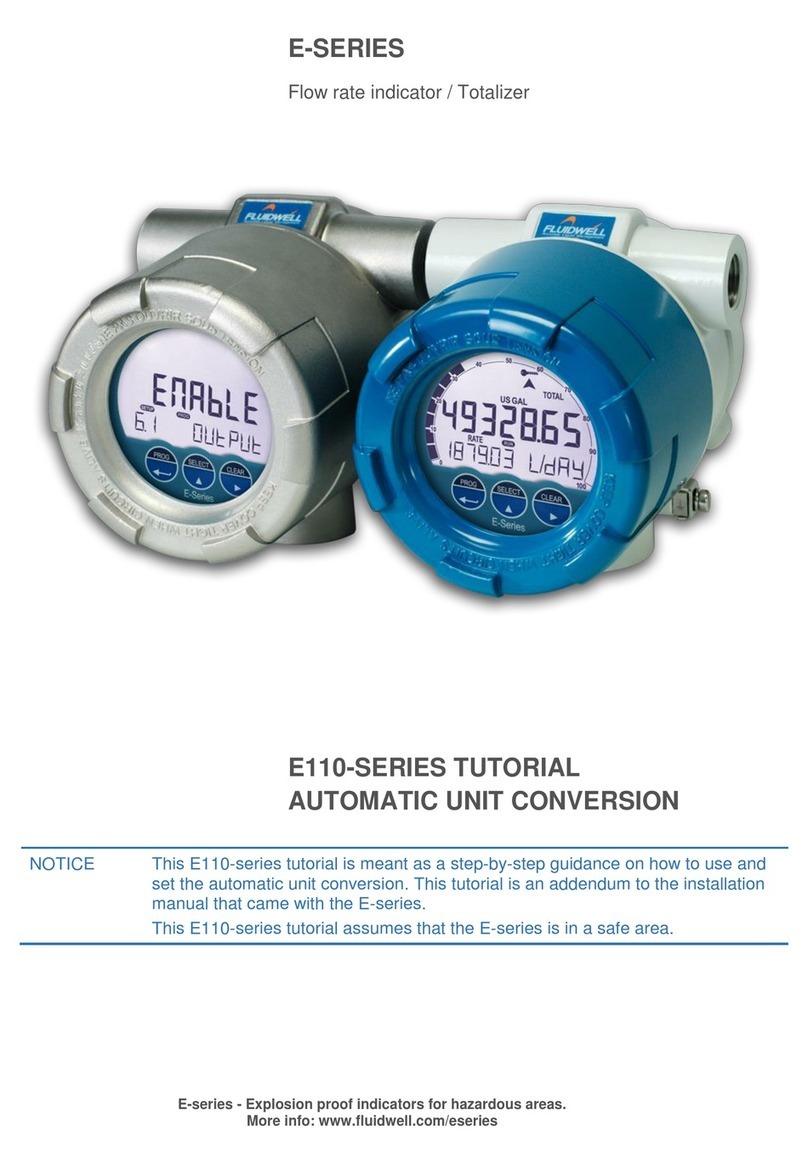 Fluidwell E Series Instructions de fonctionnement
