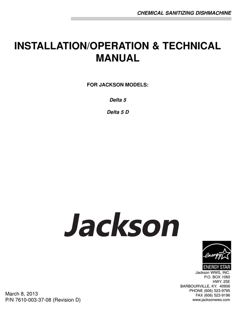 Jackson Glasswashers Delta 5 Manuel utilisateur