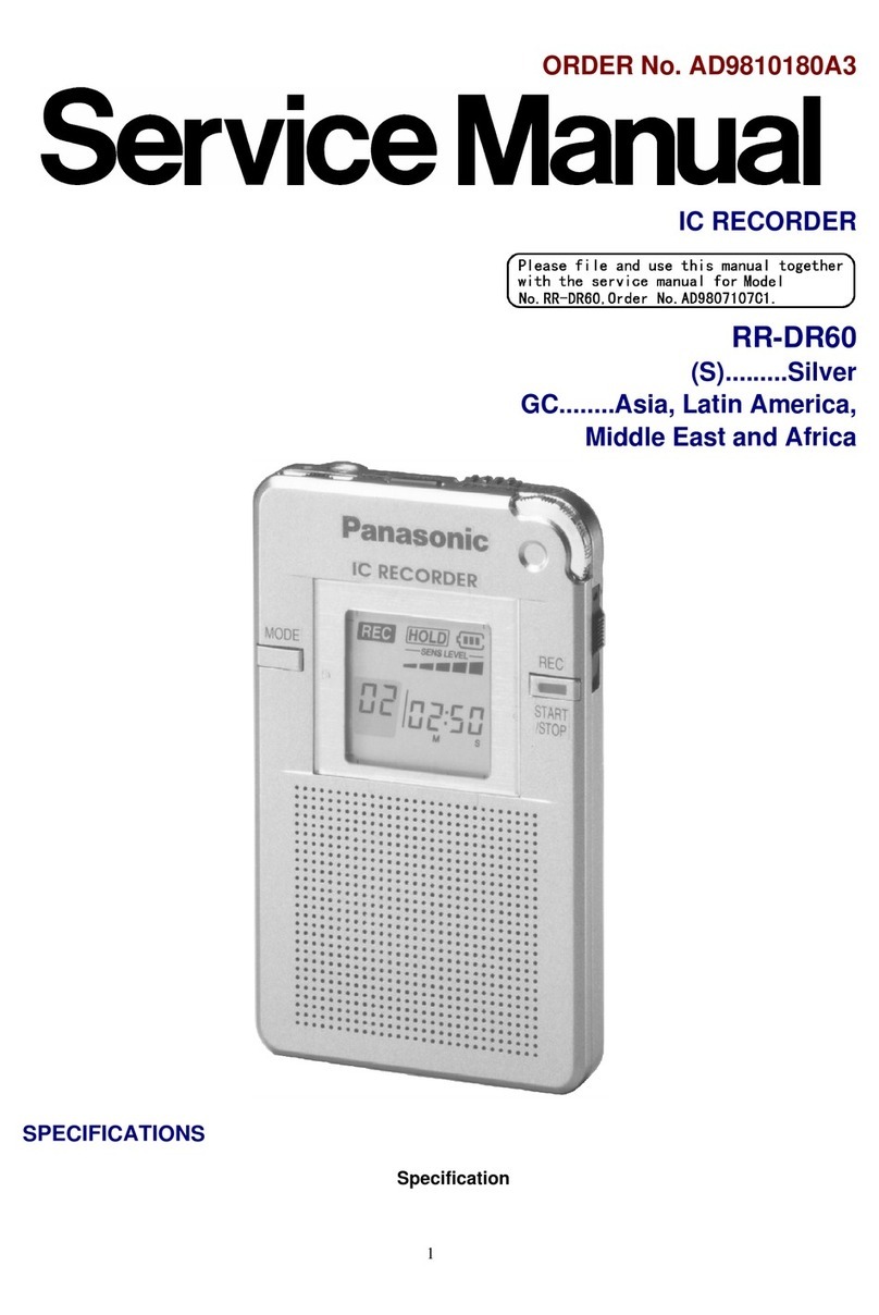Panasonic RR-DR60 Manuel utilisateur