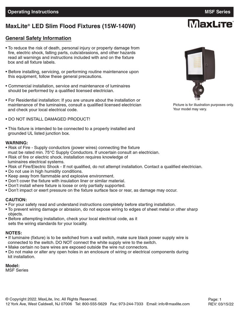 MaxLite MSF Series Manuel utilisateur