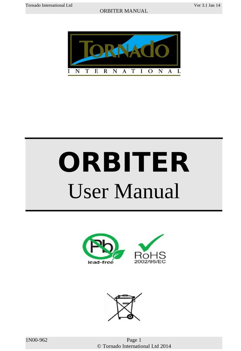 Tornado ORBITER Manuel utilisateur Tornado ORBITER Manuel utilisateur