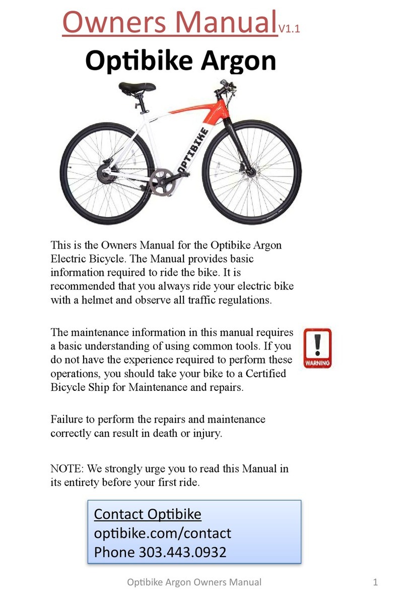 Optibike Argon Manuel utilisateur