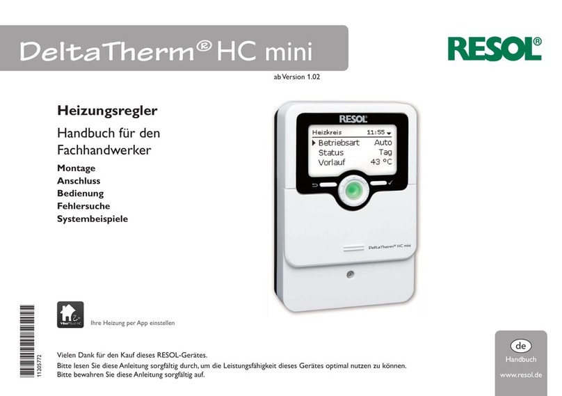 Resol DeltaTherm HC mini Manuel utilisateur