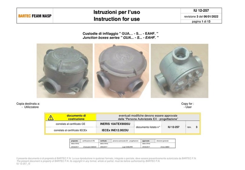Bartec GUA-S-EAHF Series Manuel utilisateur