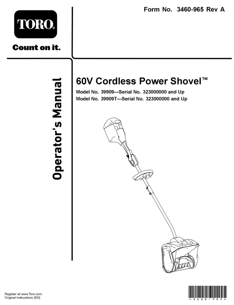 Toro Power Shovel 39909 Manuel utilisateur