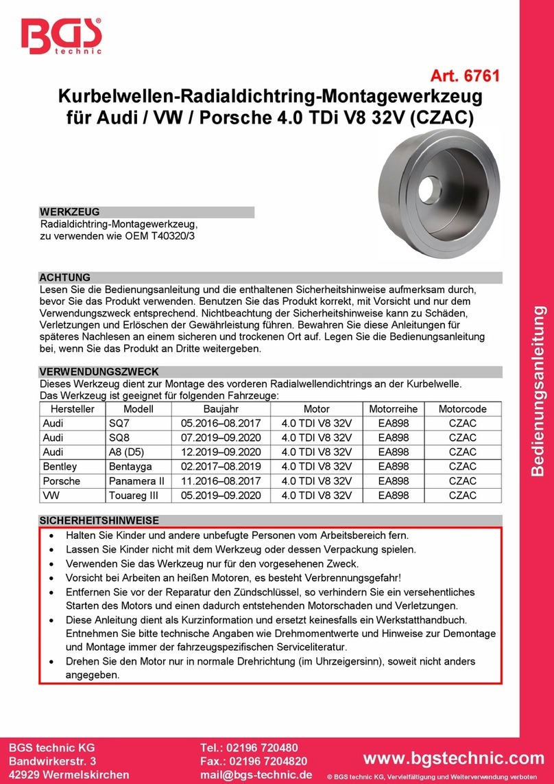 BGS technic 6761 Manuel utilisateur