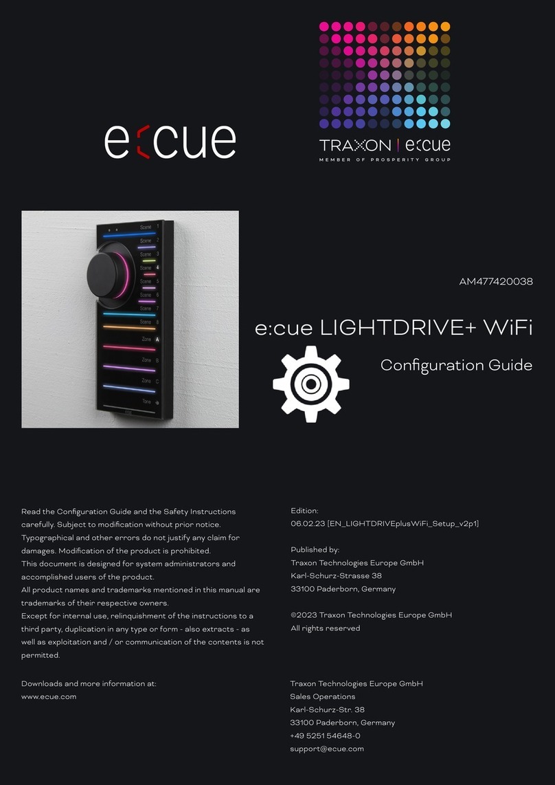 Traxon Technologies e:cue LIGHTDRIVE+ WiFi Manuel utilisateur