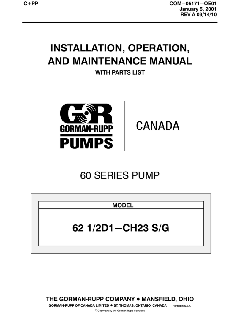 GORMAN-RUPP PUMPS 60 Series Guide d'application