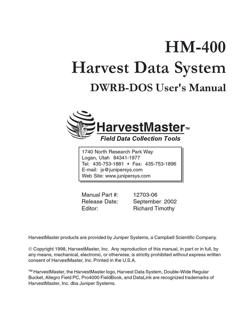 Harvest-Master HM-400 Manuel utilisateur