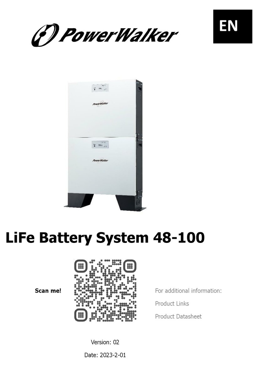 PowerWalker LiFe Battery System 48-100 Manuel utilisateur PowerWalker LiFe Battery System 48-100 Manuel utilisateur