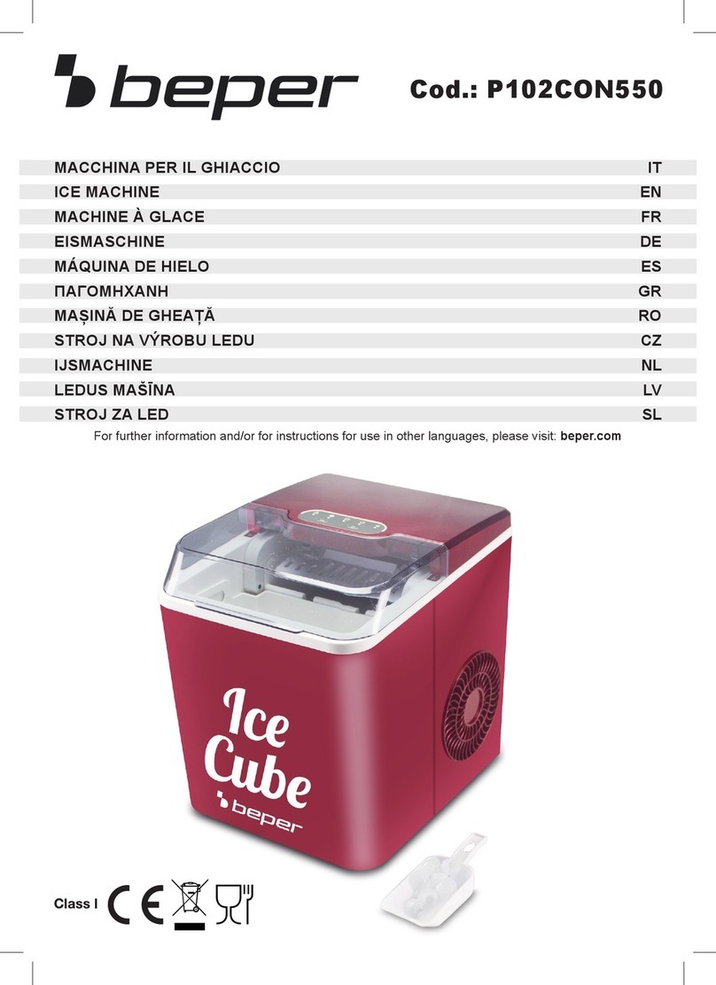 Beper Ice Cube P102CON550 Manuel d'utilisation et d'entretien
