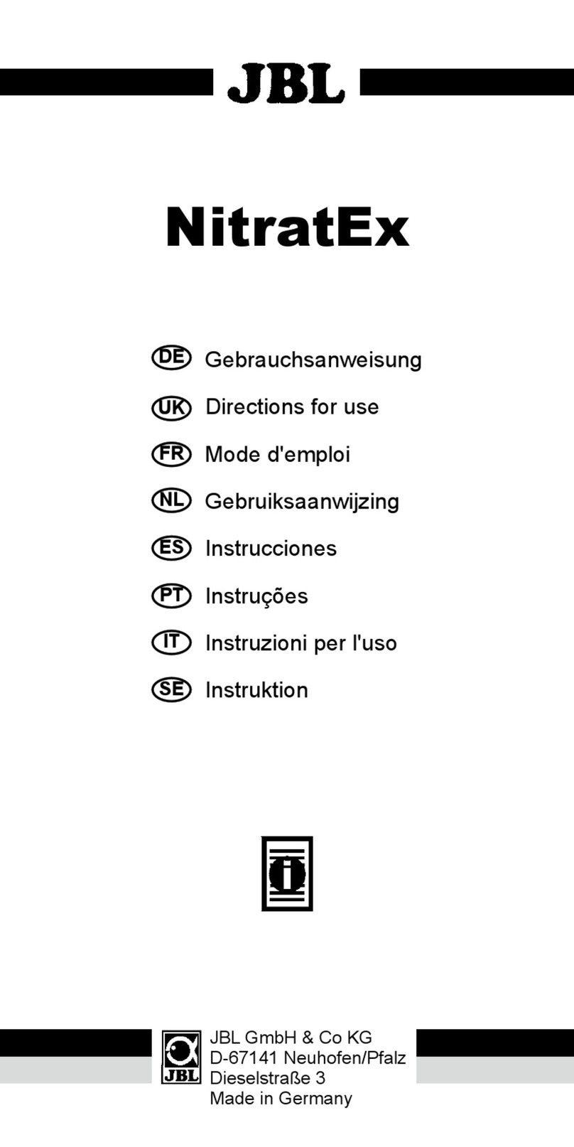JBL NitratEx Manuel JBL NitratEx Manuel