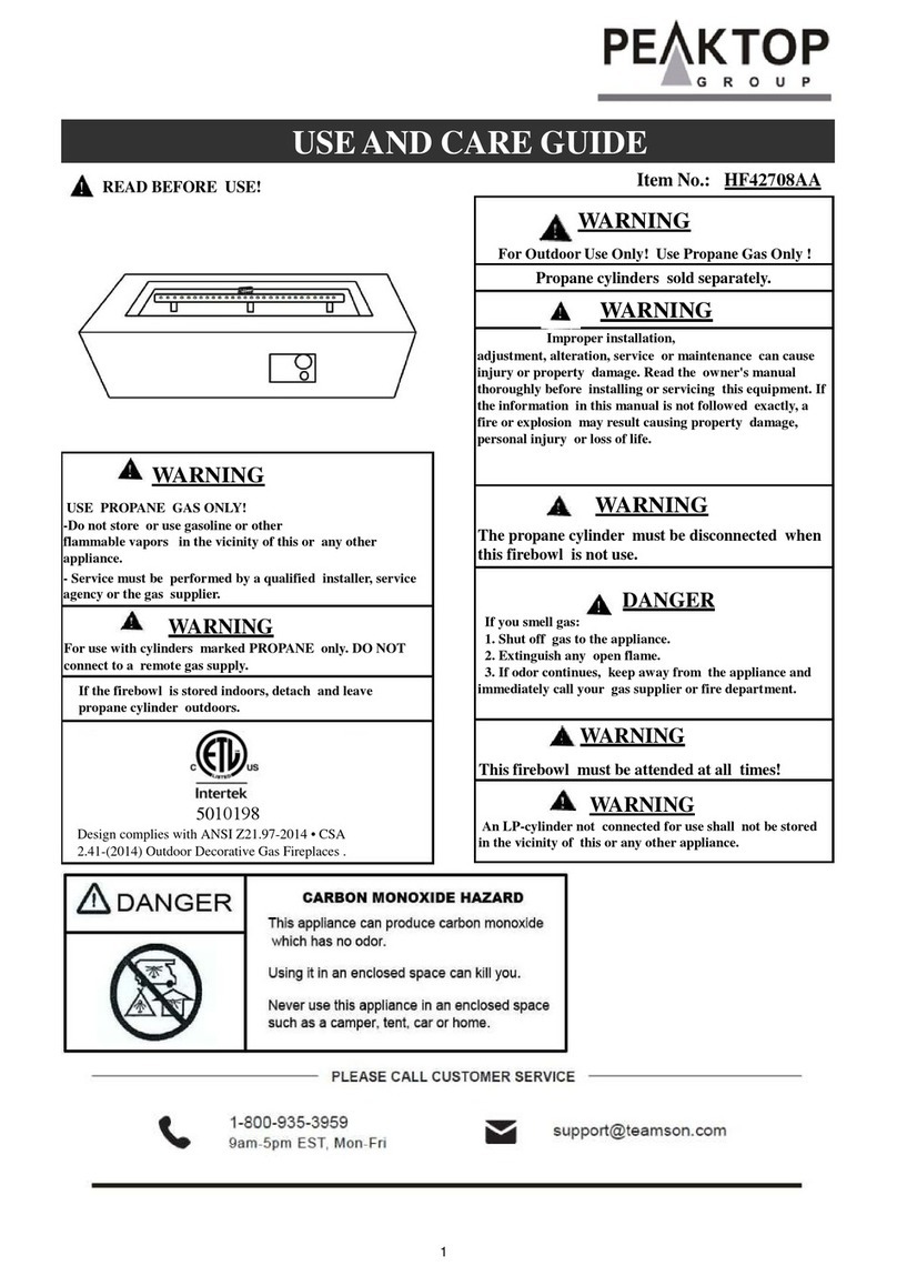 PEAKTOP HF42708AA Manuel utilisateur