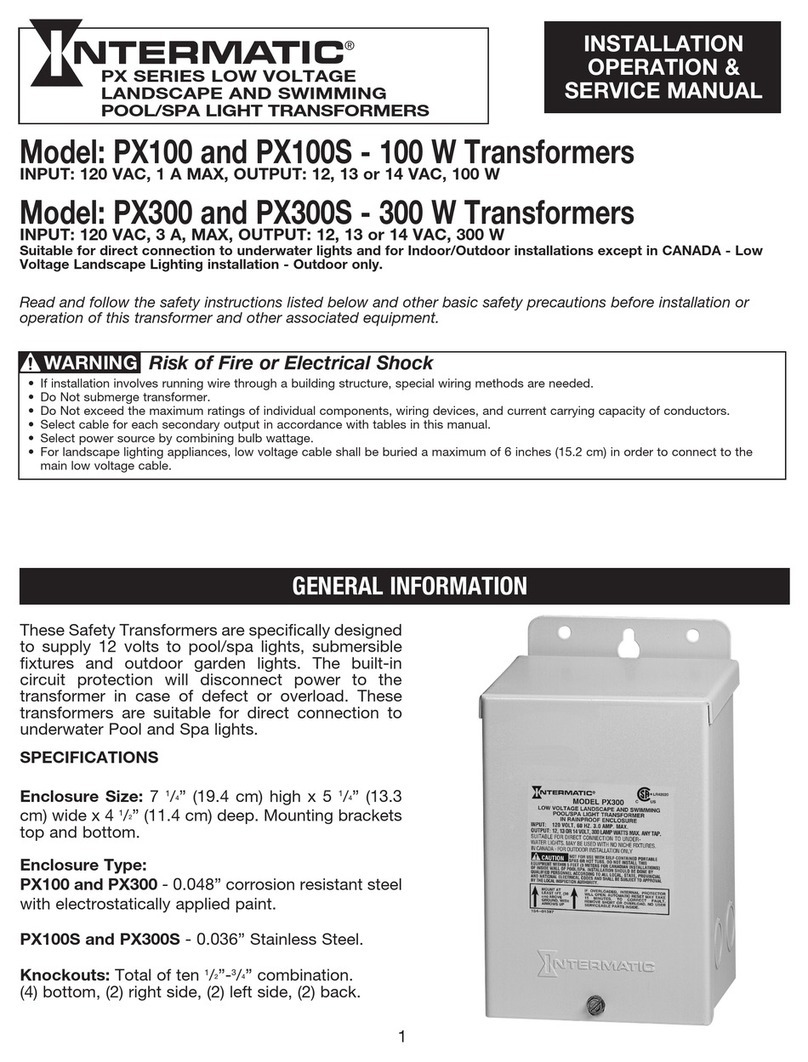 Intermatic PX Series Manuel