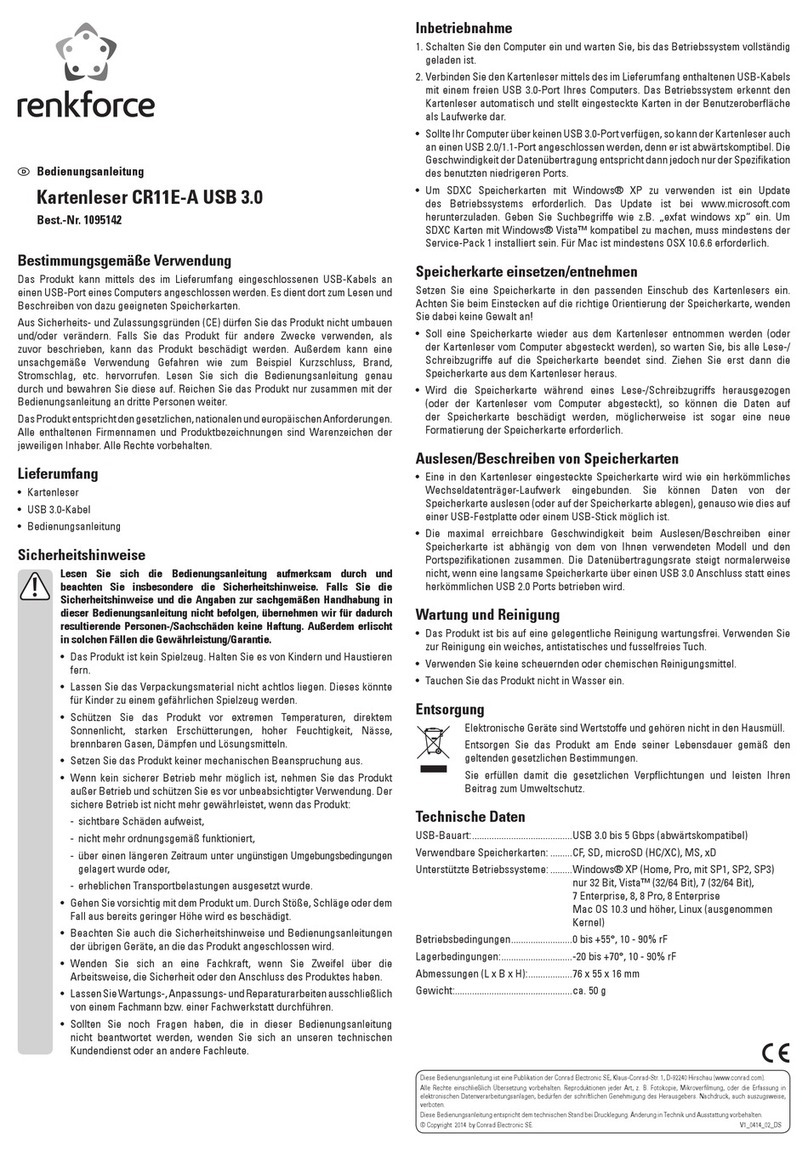 Renkforce CR11E-A Manuel utilisateur