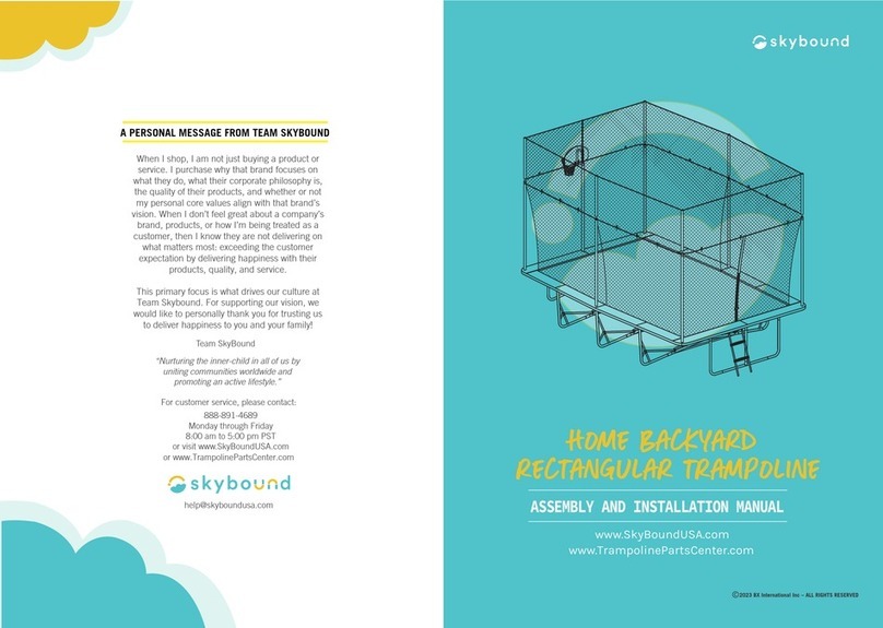 SkyBound HOME BACKYARD RECTANGULAR TRAMPOLINE Guide de configuration