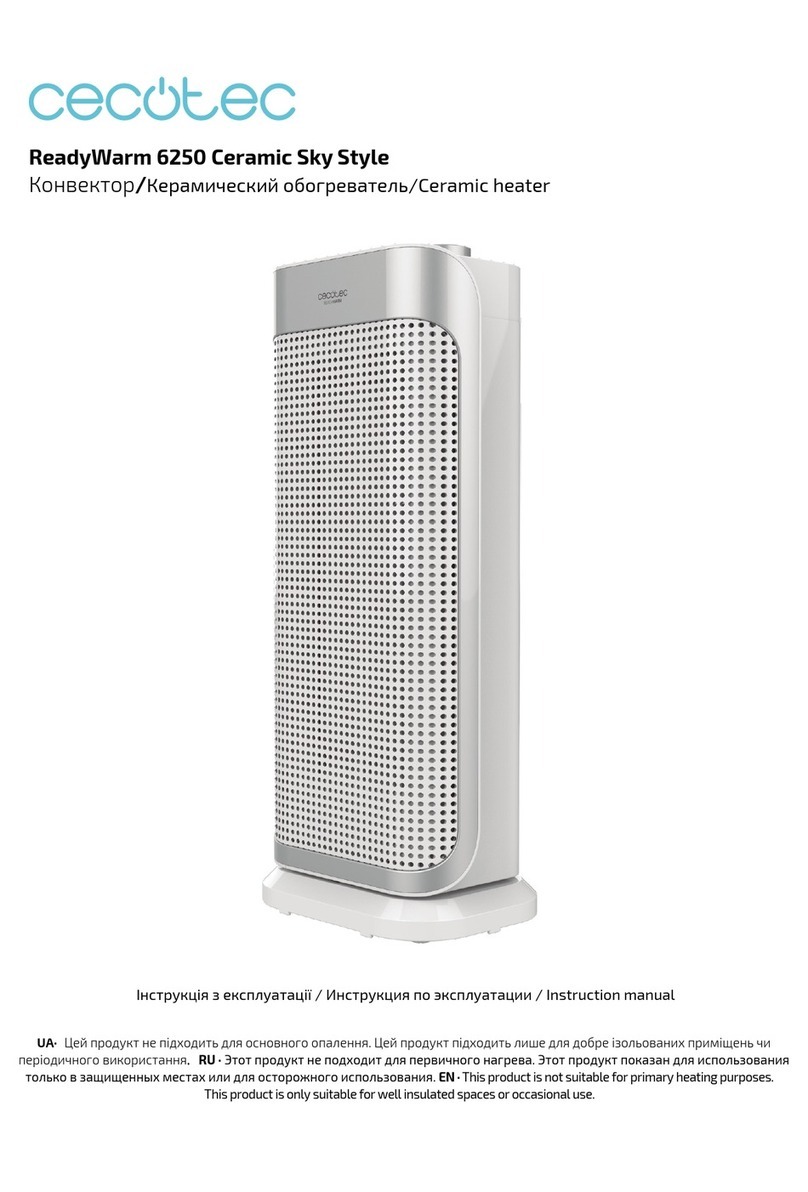 cecotec ReadyWarm 6250 Ceramic Sky Style Manuel utilisateur cecotec ReadyWarm 6250 Ceramic Sky Style Manuel utilisateur