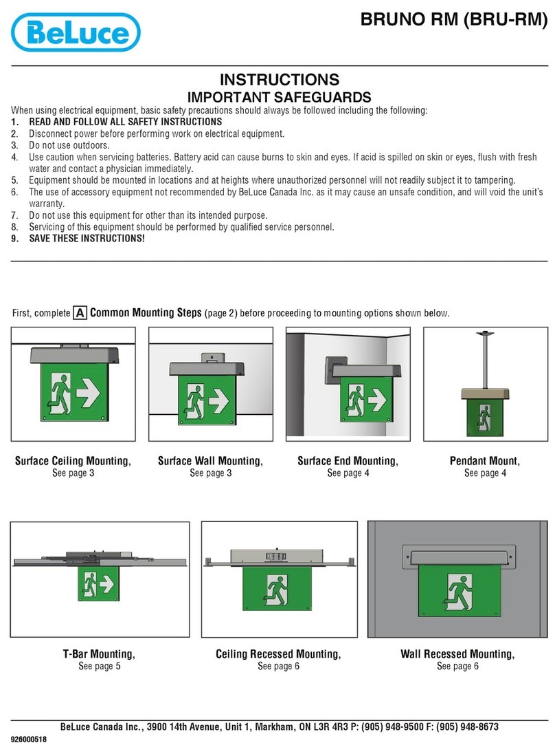 BeLuce BRUNO RM Manuel utilisateur