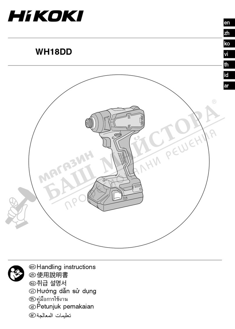 HIKOKI WH 18DD Manuel utilisateur