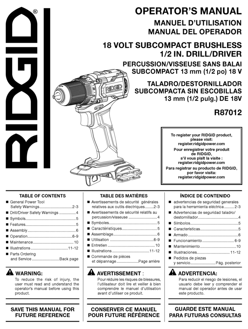 RIDGID R87012 Manuel utilisateur