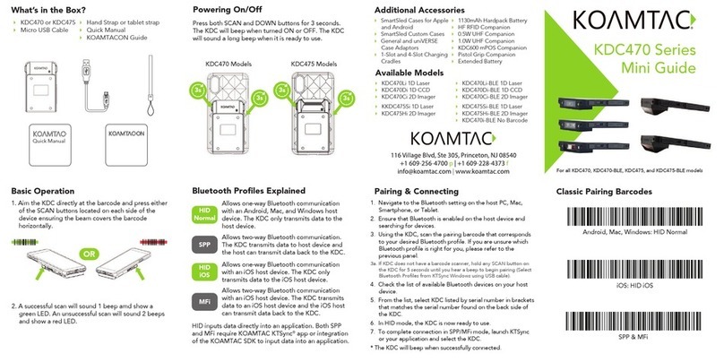 KoamTac KDC 470 Manuel utilisateur