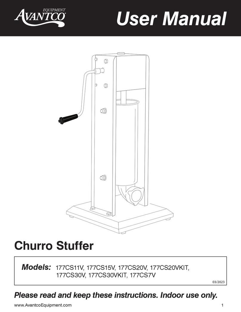 Avantco 177CS11V Manuel utilisateur