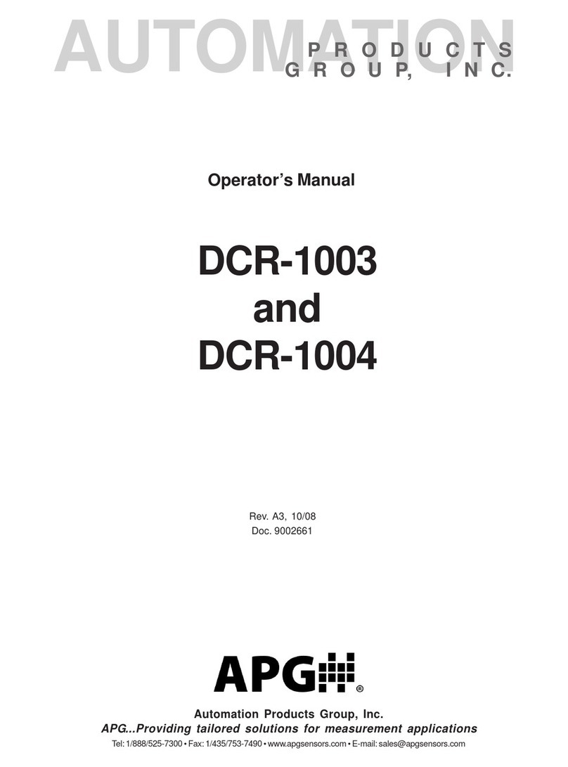 APG DCR-1003 Manuel utilisateur