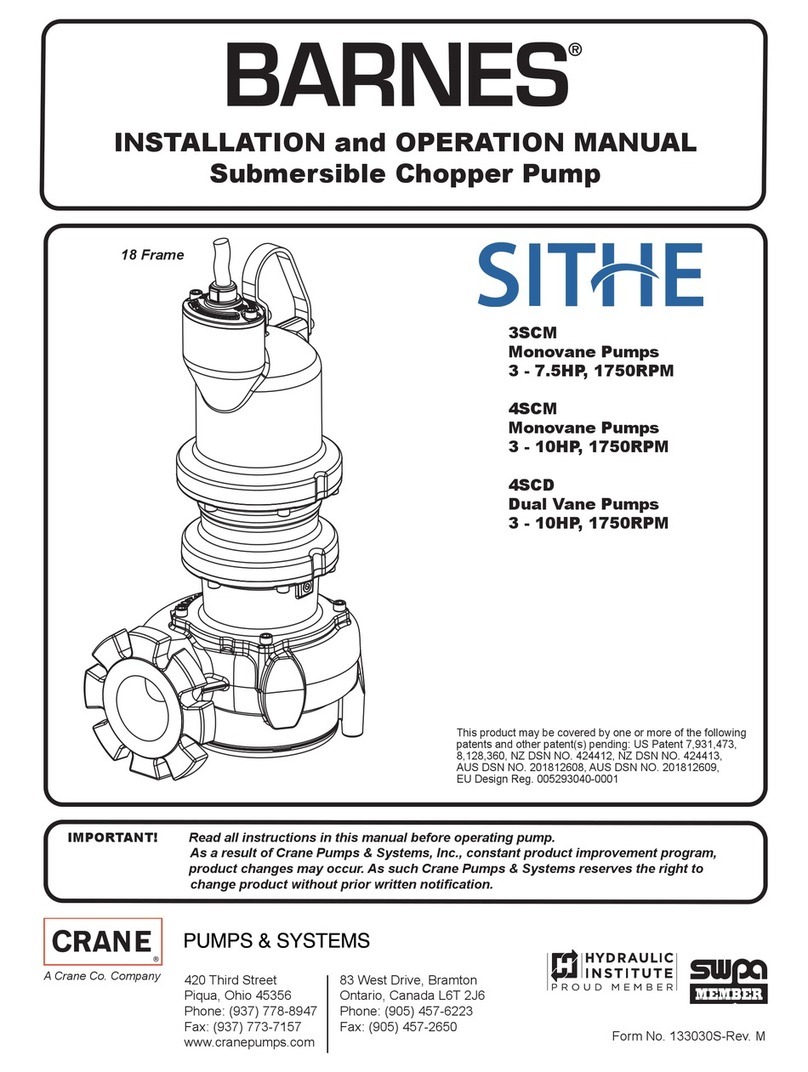 Crane BARNES SITHE 3SCM Manuel utilisateur