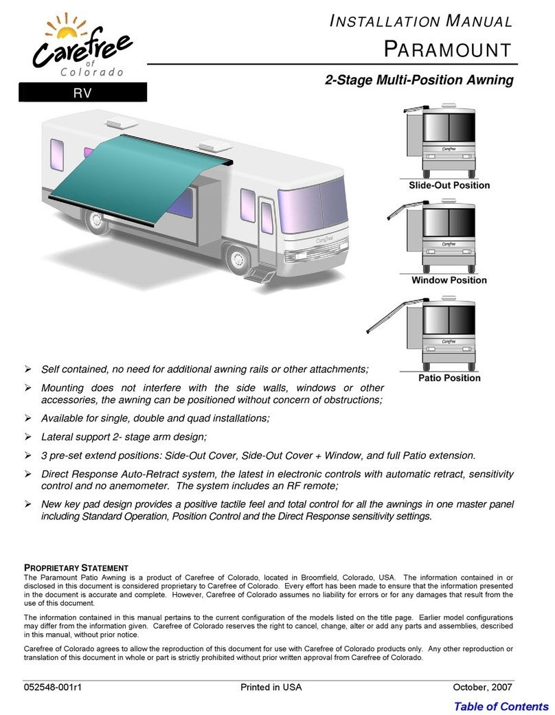 Carefree PARAMOUNT Manuel utilisateur