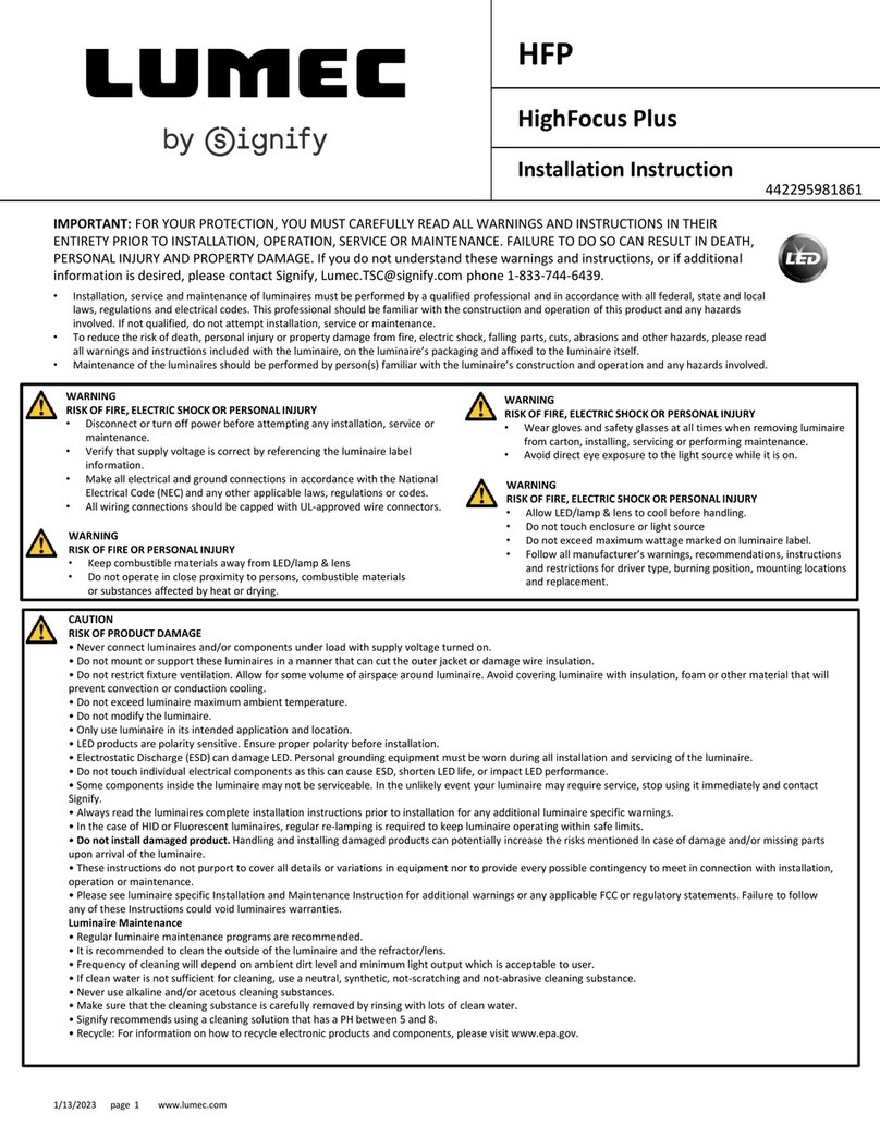 SIGNIFY LUMEC HighFocus Plus Manuel utilisateur