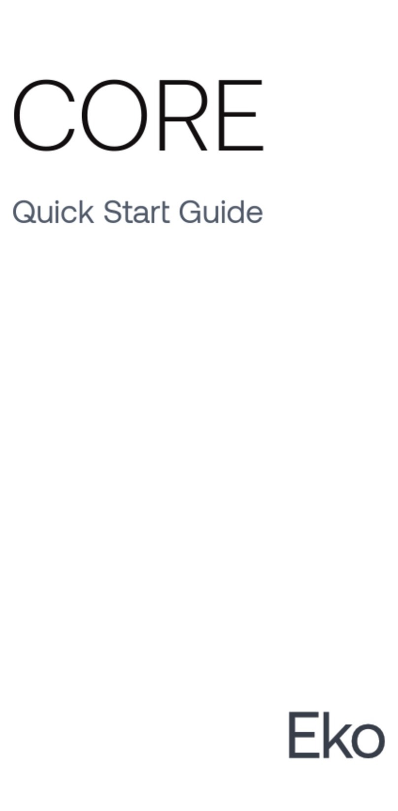 Eko Devices CORE Manuel utilisateur