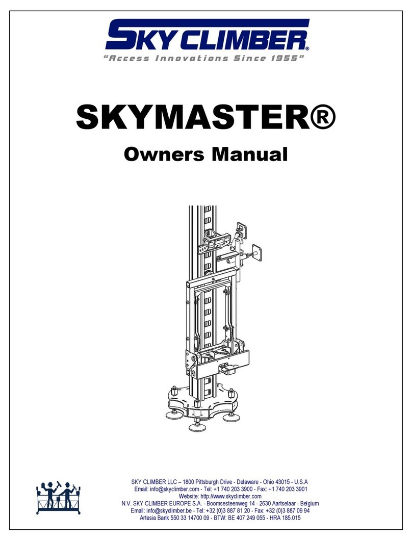 Sky Climber SKYMASTER Manuel utilisateur