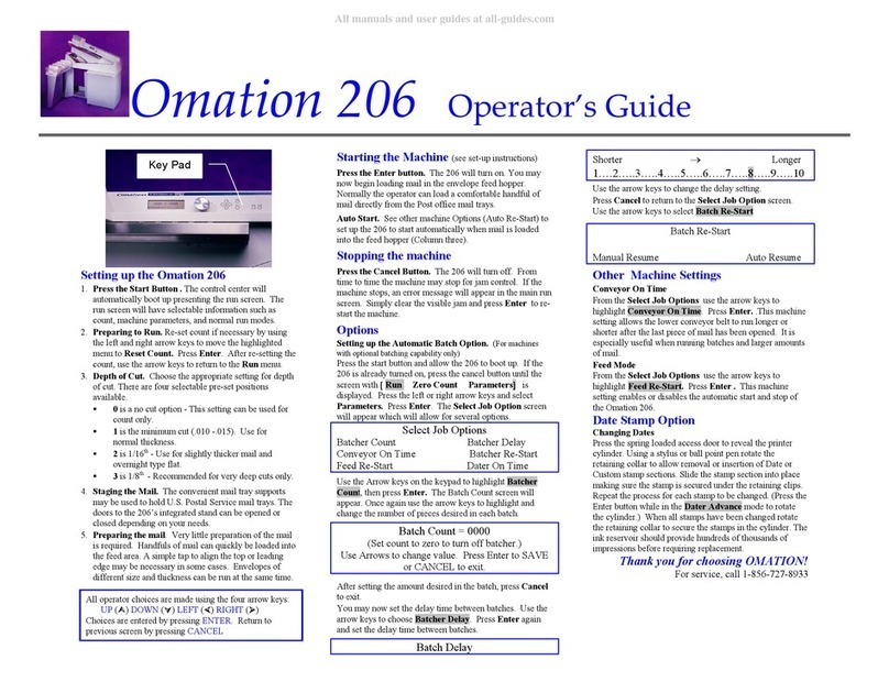 Opex Omation 206 Manuel