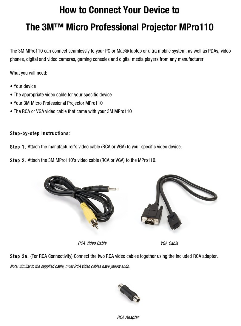 3M MPRO110 - VGA LCOS Projector Guide de sécurité