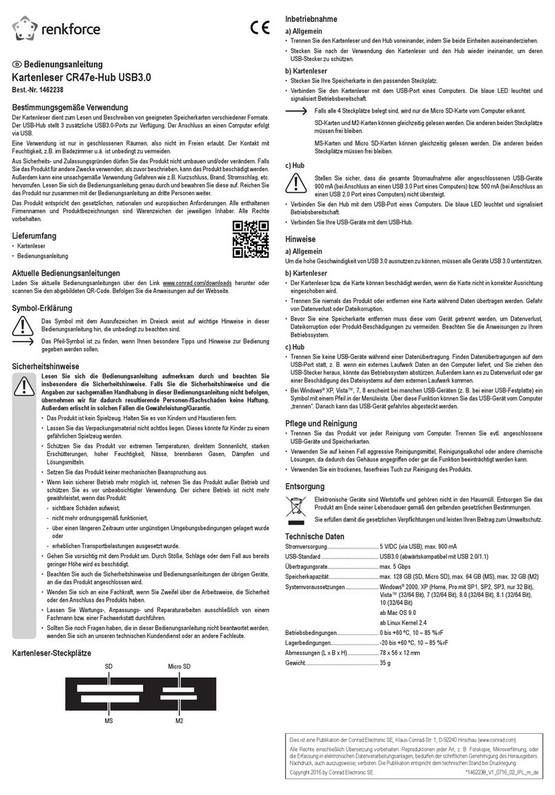 Renkforce 1462238 Manuel utilisateur