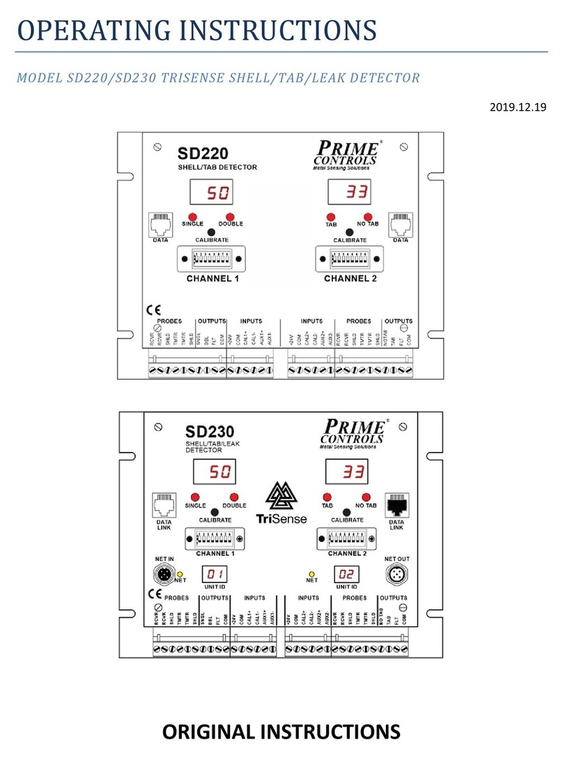 Prime Controls SD220 Manuel utilisateur