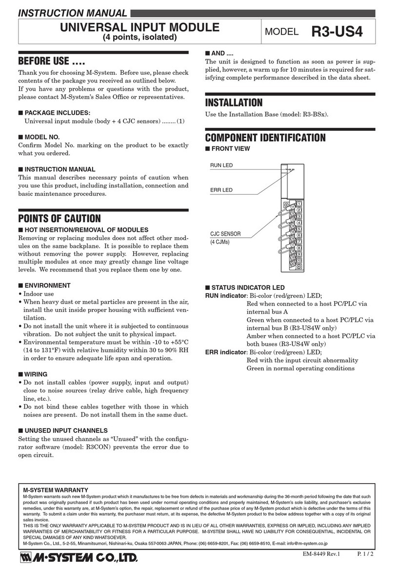 M-system R3-US4 Manuel utilisateur
