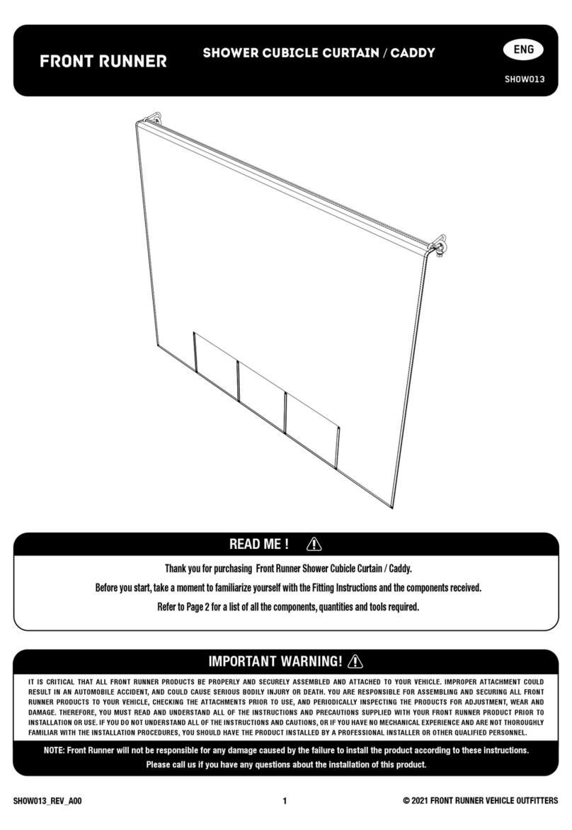 Front Runner SHOW013 Manuel utilisateur Front Runner SHOW013 Manuel utilisateur