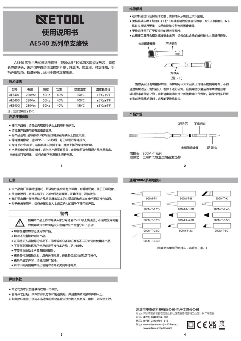 AETOOL AE540 Series Manuel utilisateur