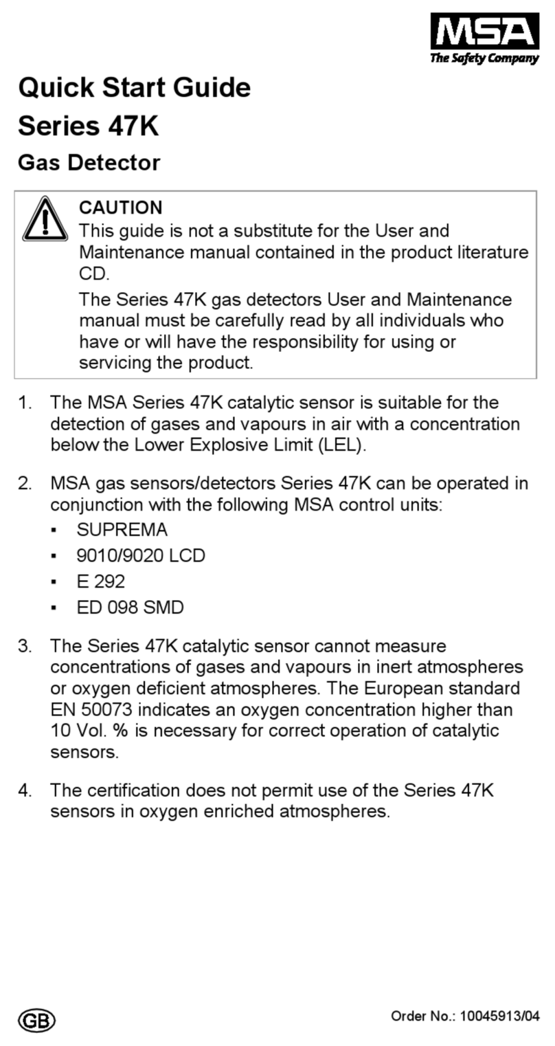 MSA 47K Series Manuel utilisateur