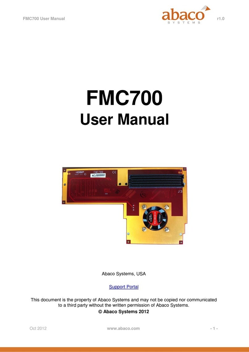 abaco systems FMC700 Manuel utilisateur abaco systems FMC700 Manuel utilisateur