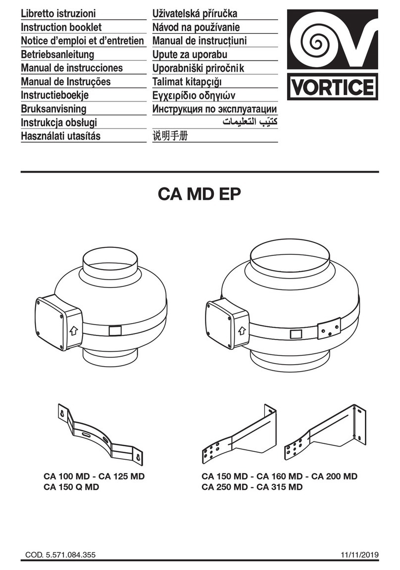 Vortice CA 100 MD Manuel utilisateur