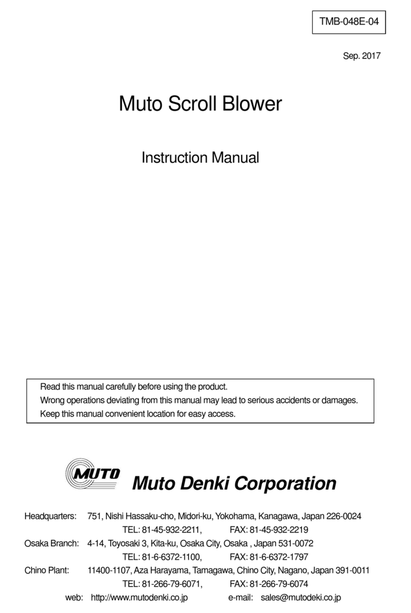 Muto Denki Scroll Blower Manuel utilisateur