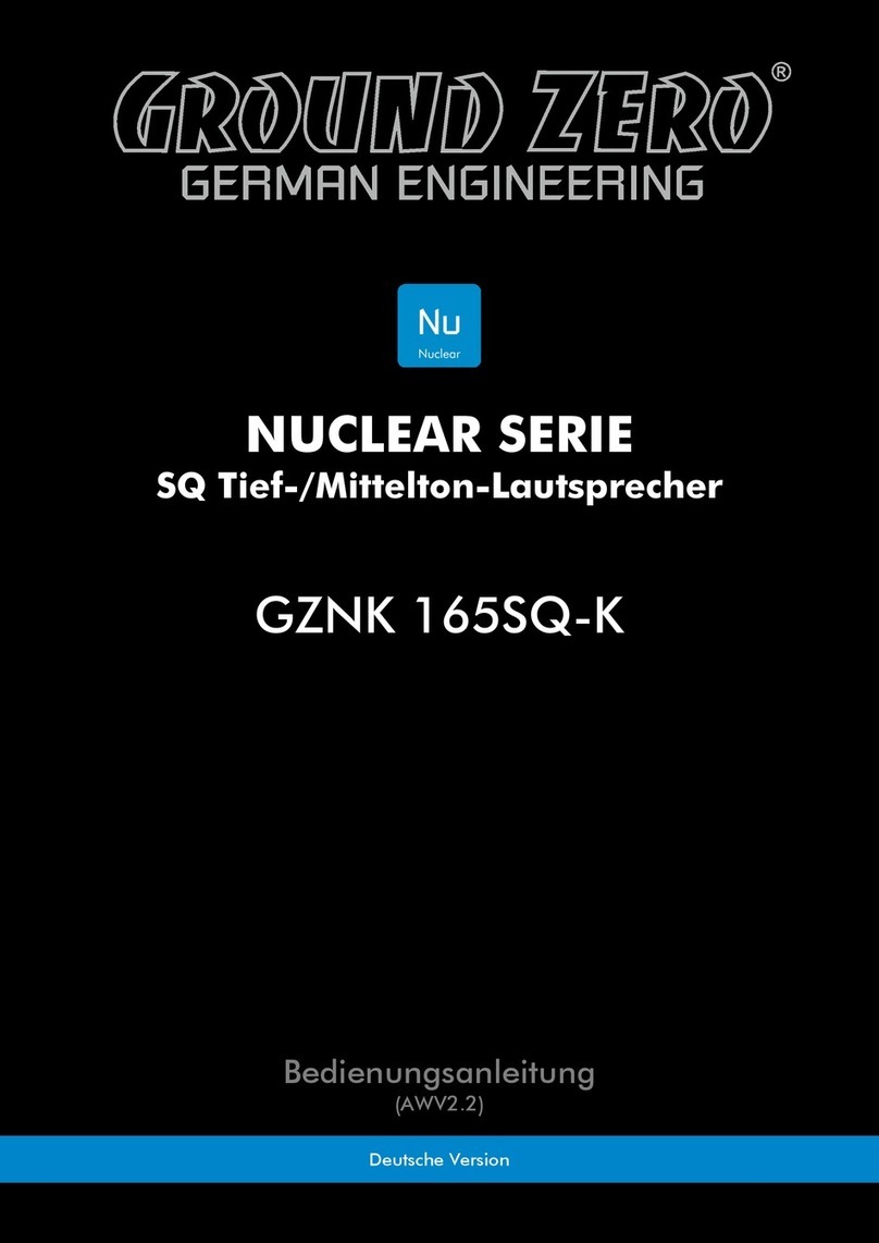 Ground Zero NUCLEAR Series Manuel utilisateur