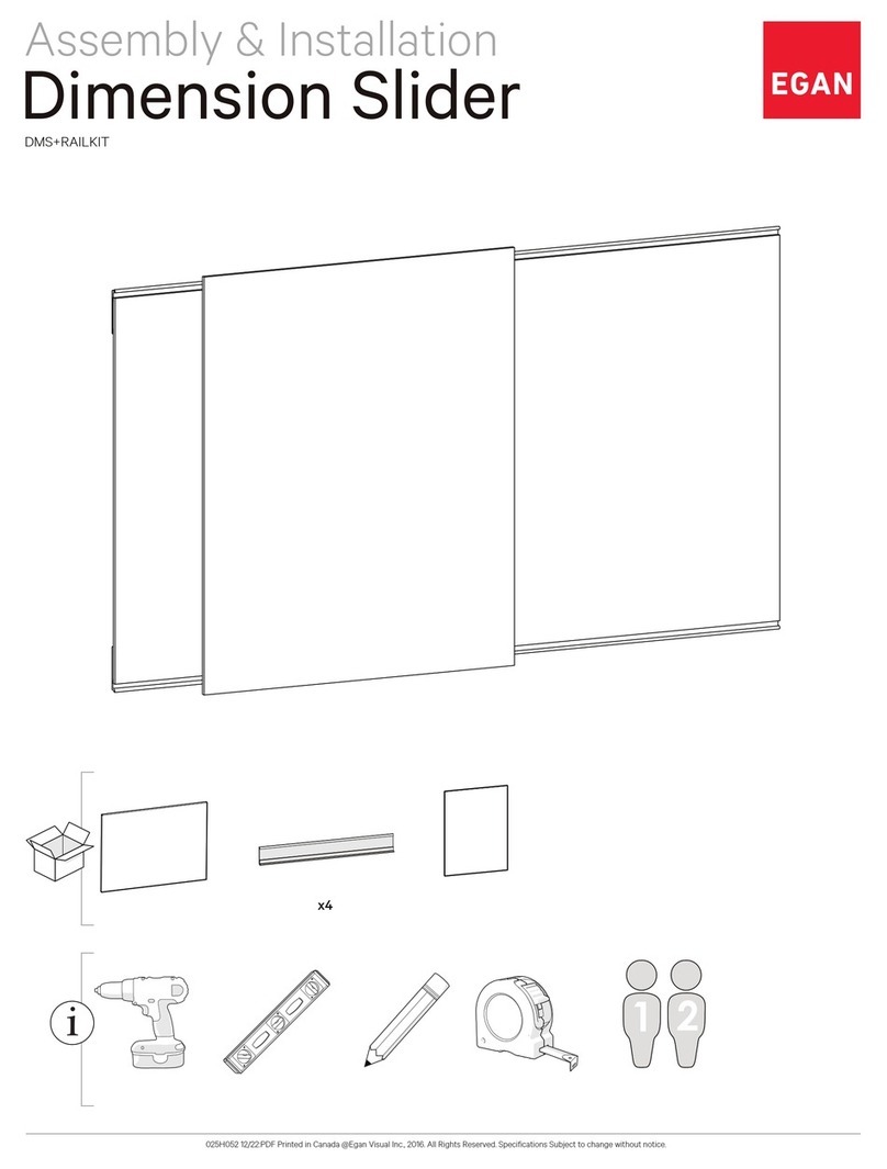 EGAN Dimension Slider Manuel utilisateur