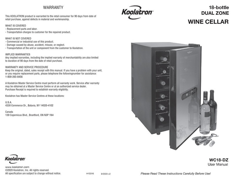 Koolatron WC18-DZ Manuel utilisateur