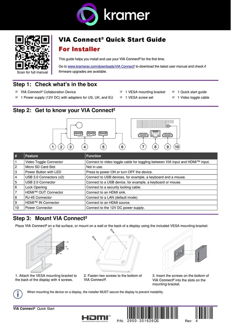 Kramer VIA Connect2 Manuel utilisateur