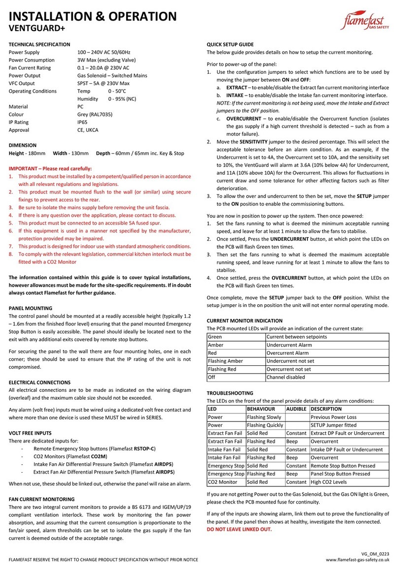 Flamefast VENTGUARD+ Mode d’emploi