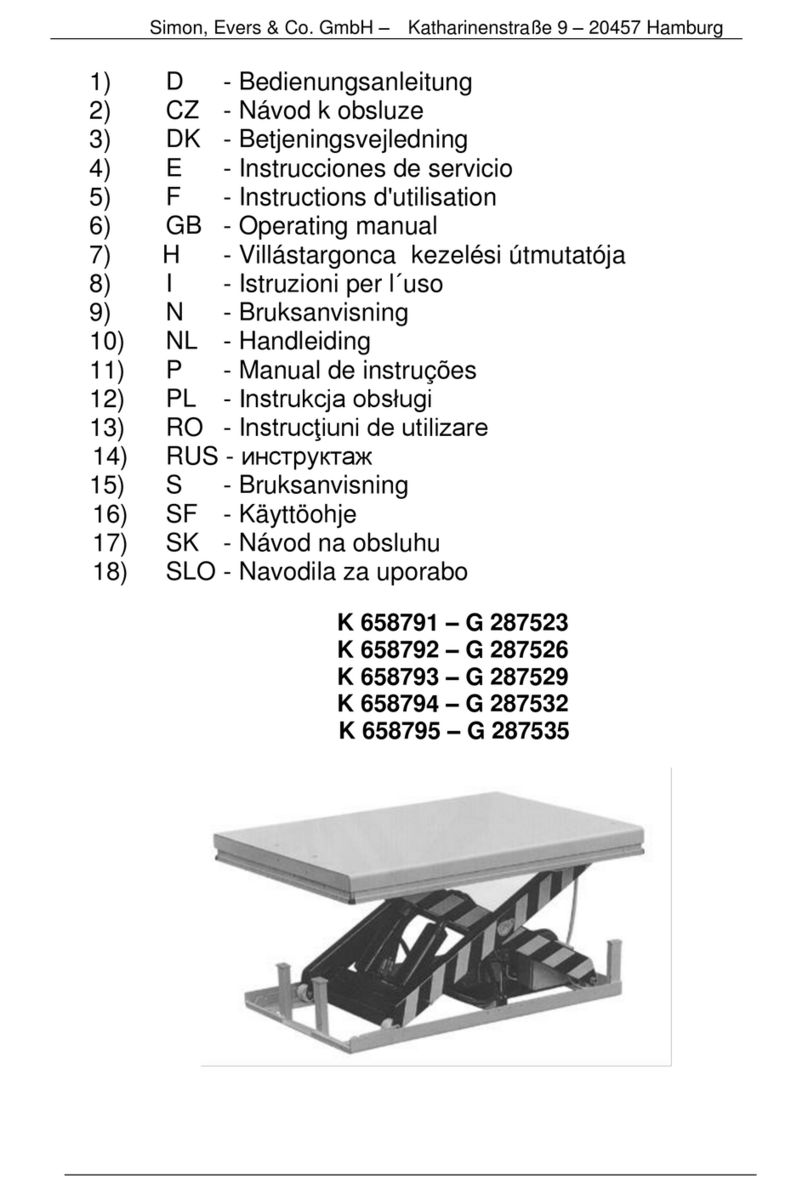 Simon, Evers & Co K 658791 Manuel utilisateur